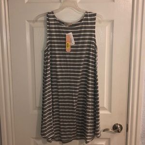 Heather grey and white swing dress